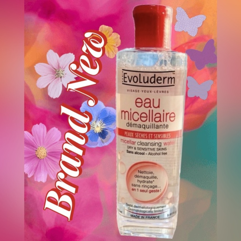Micellar Cleansing Water
Evoluderm
For Dry & Sensitive Skin
Brand New